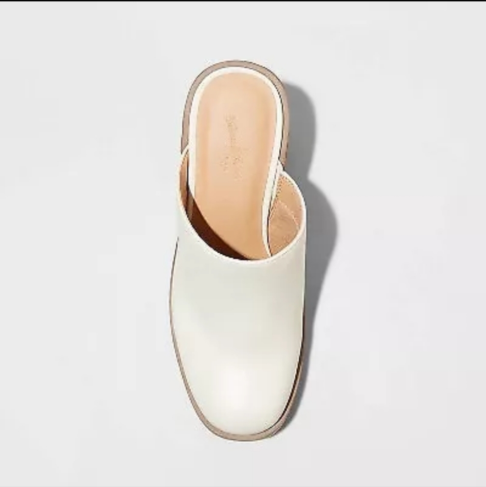 Universal Thread Tess Platform Mules Cream Size 10 NIB - Picture 3 of 6